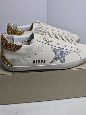 Golden Goose Glitter Star Sneakers - Gold Tail